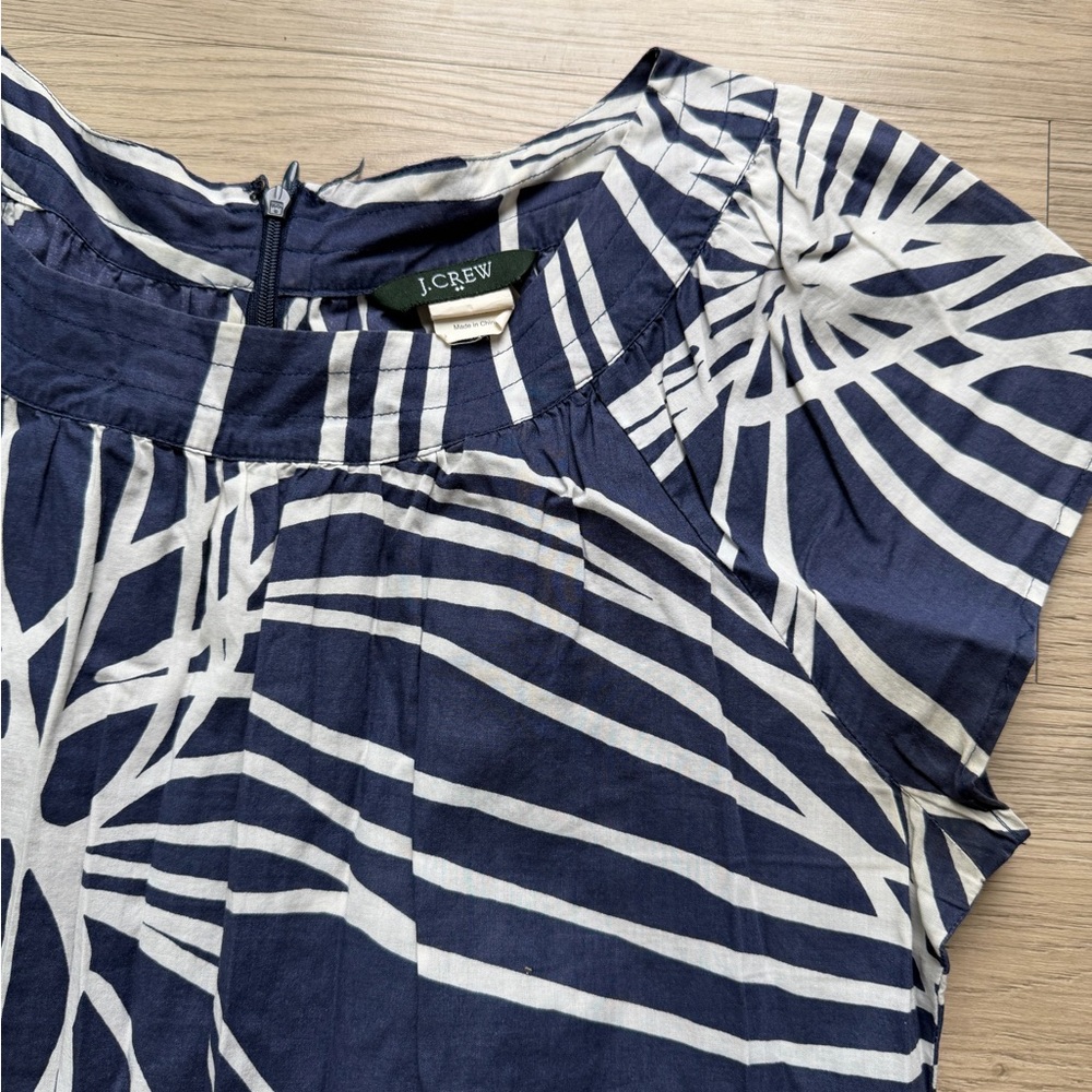 J. Crew Navy and White Women's Vintage Dress